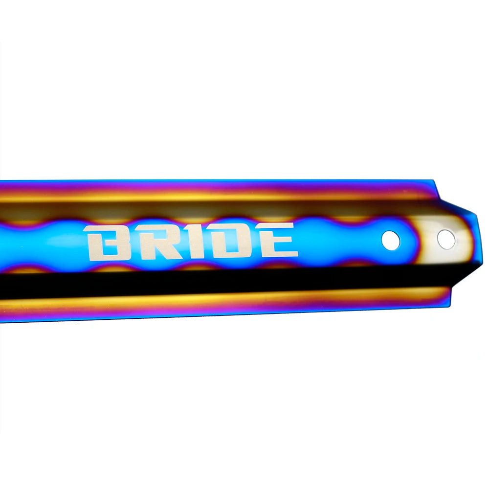 JDM Style BRIDE High Quality Aluminum Burnt Blue Billet Battery Tie down Bar for Universal Car