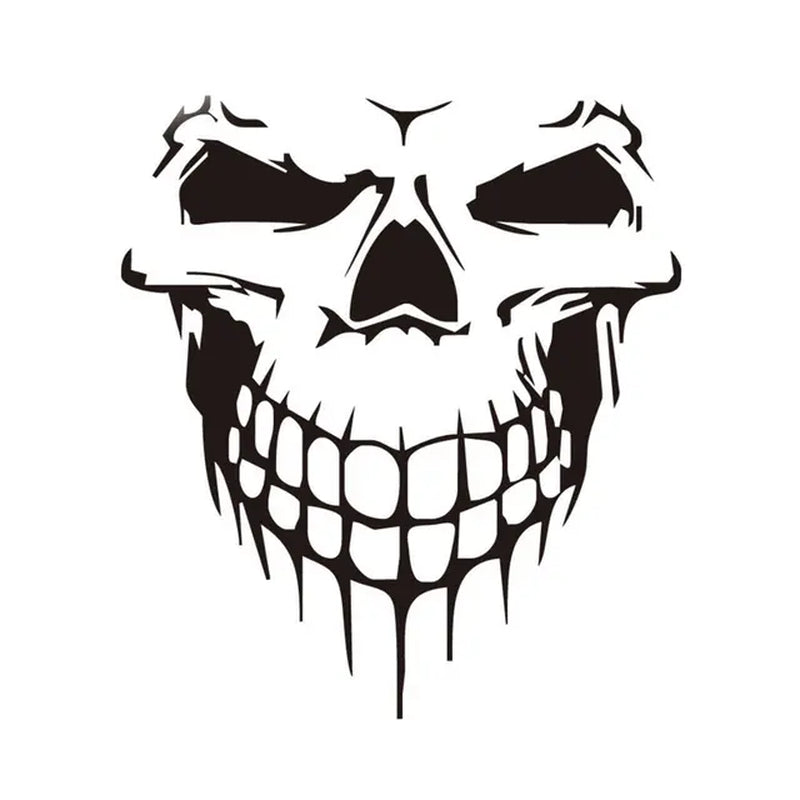 Motorcycle Sticker Skull 3D Reflective Car Stickers Moto Auto Decal Funny JDM Vinyl on Car Styling 15.9*17.7CM