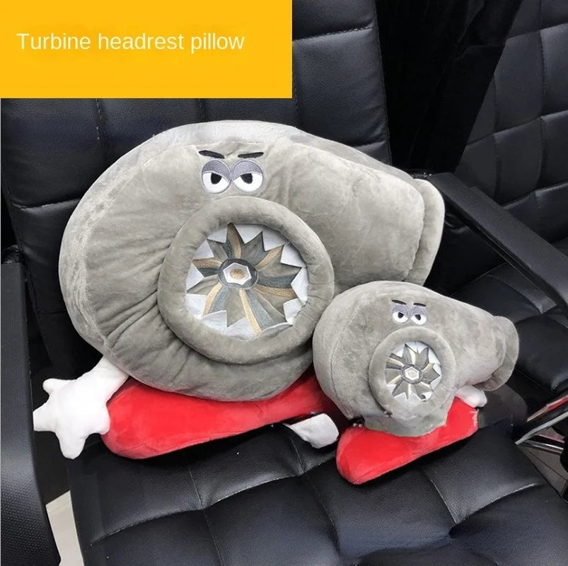 Turbo Turbine Pillow Plush Toy Turbocharger JDM Cushion Gift Decor Headrest Backrest Seat Cover Hellaflush Neck Rest