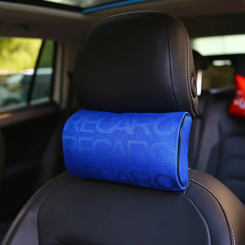 JDM Style BRIDE RECARO Pillow Seat Support Headrest Racing Fabric Comfortable Neck Rest Cushion Hellaflush 1PCS
