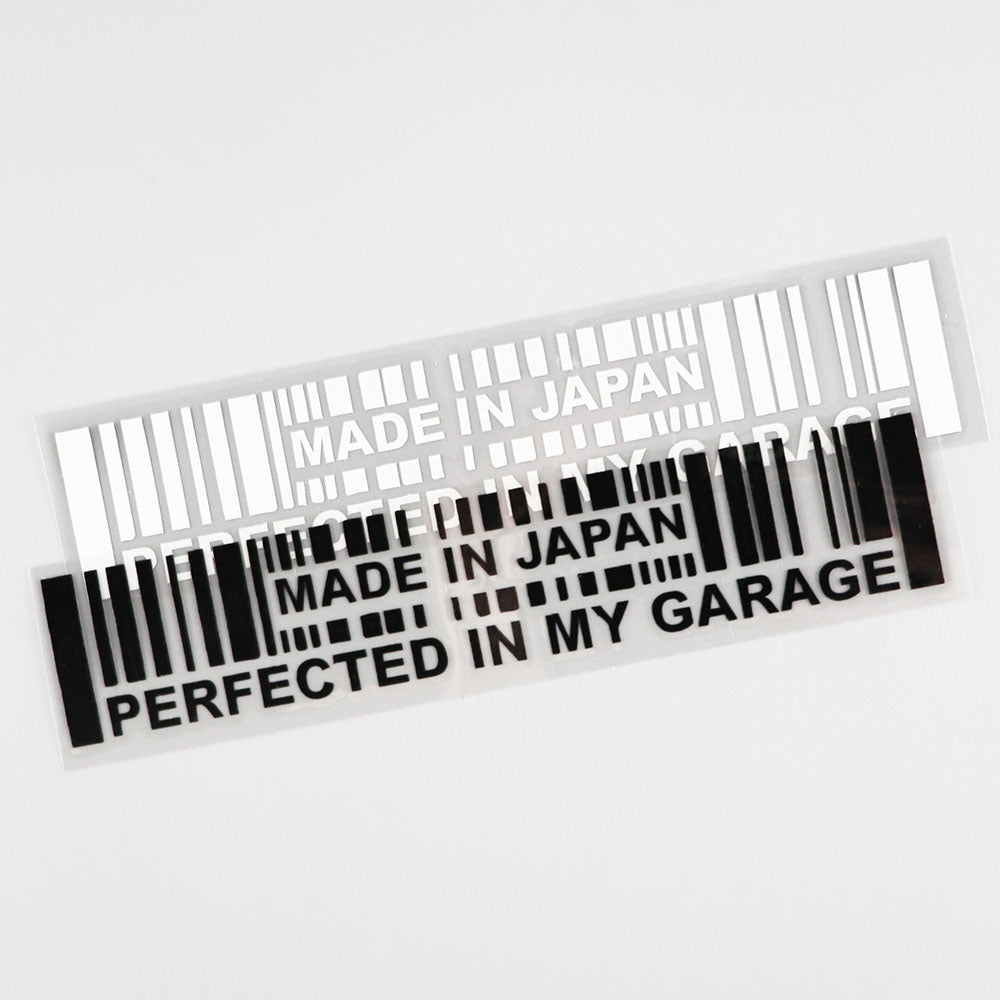 Made in Japan Perfected in My Garage JDM Decal Car Stickers Black Silver