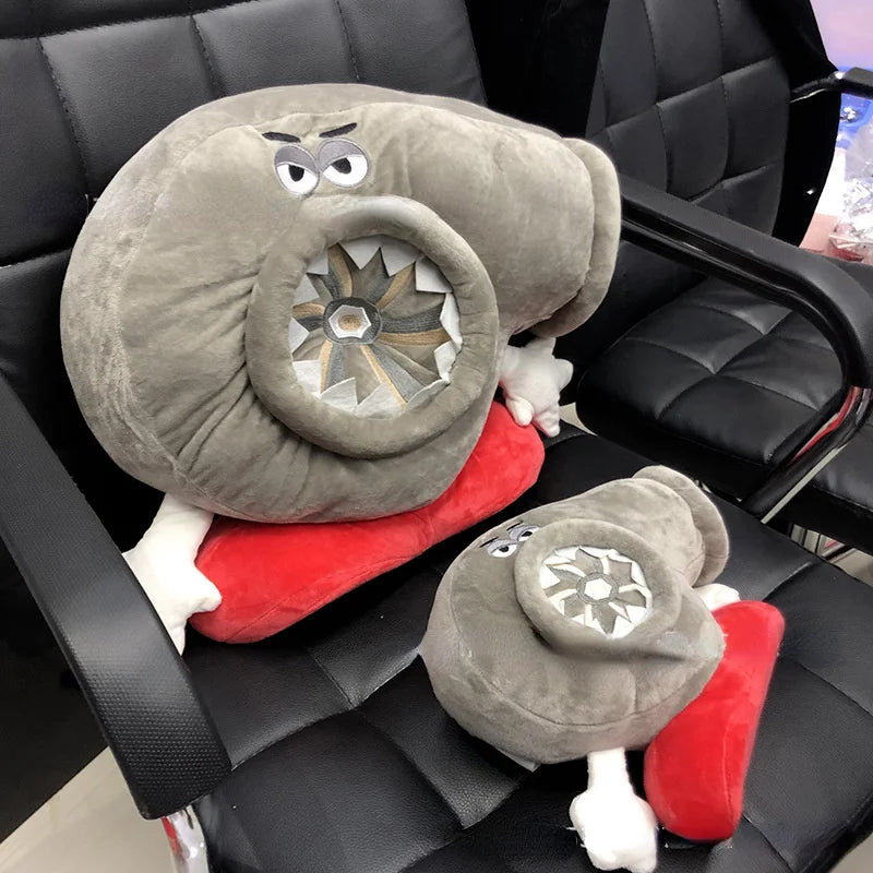 Turbo Turbine Pillow Plush Toy Turbocharger JDM Cushion Gift Decor Headrest Backrest Seat Cover Hellaflush Neck Rest