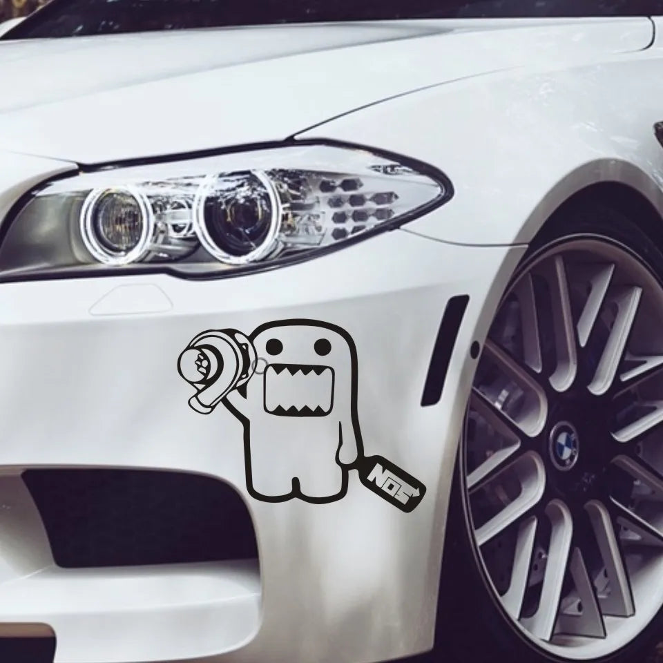 2 PCS Jdm Car Sticker Domo Kun Funny Stickers and Decals Car Styling Decoration Vinyl Window Stickers Auto Accessories