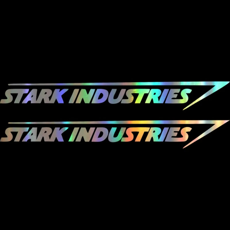 2 X Stark Industries Car Body Stripes Stickers Vinyl Decal for Iron Man Car Stying Jdm Racing,20Cm*3Cm